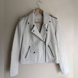 SELECTED Femme White Leather Jacket